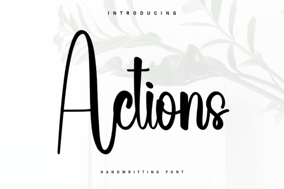 Actions: A Handwritten Font for Editorial Charm