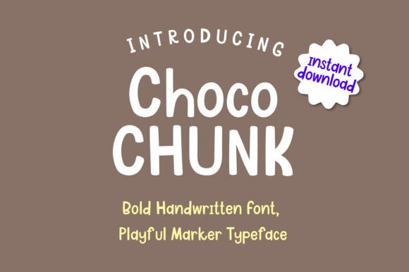 Choco Chunk: A Bold Handwritten Font for Creative Web Design