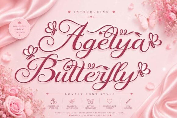 Elevate Your Web Design with Agetya Butterfly Font
