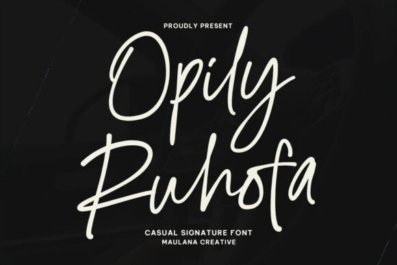 Opily Ruhofa: A Signature Font for Elegant Editorial Design