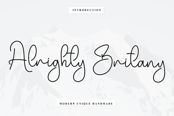 Transform Your Handmade Creations with Alrighty Britany Font