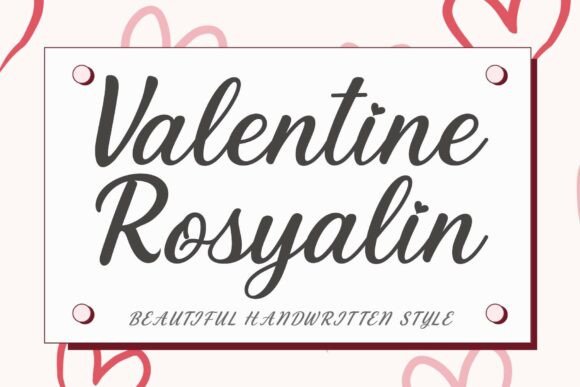Valentine Rosyalin: A Handwritten Font for Elegant Web Design